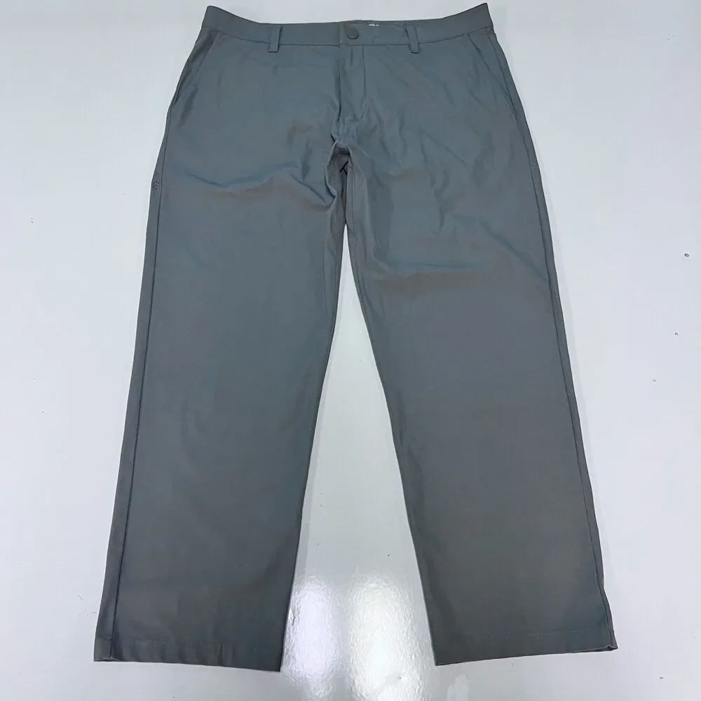 Rhone Commuter Classic Pants lot of 2 Pair Mens 35x27 Black Gray Stretch Chino